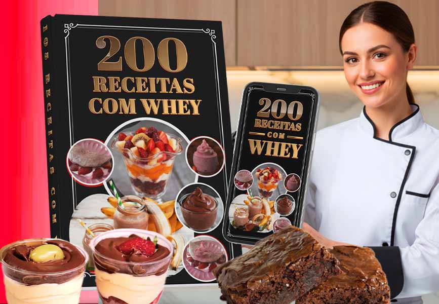 App 200 Receitas de Doces com Whey Protein